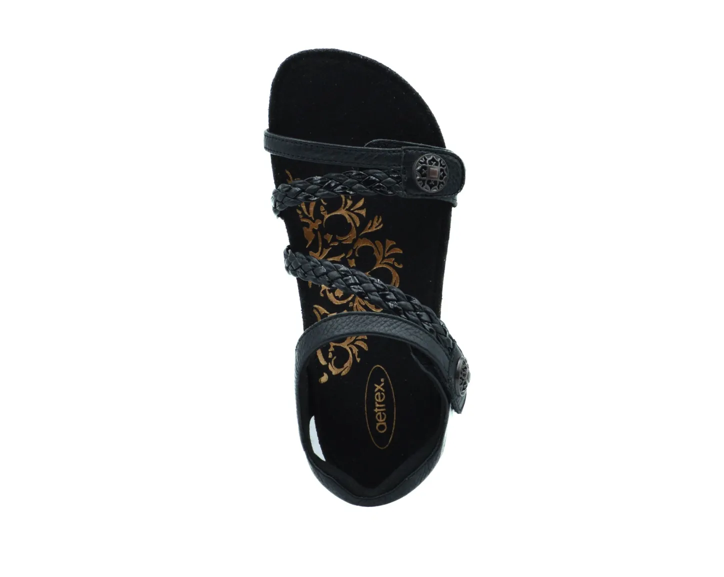 AETREX Jillian Braided Quarter Strap Sandal